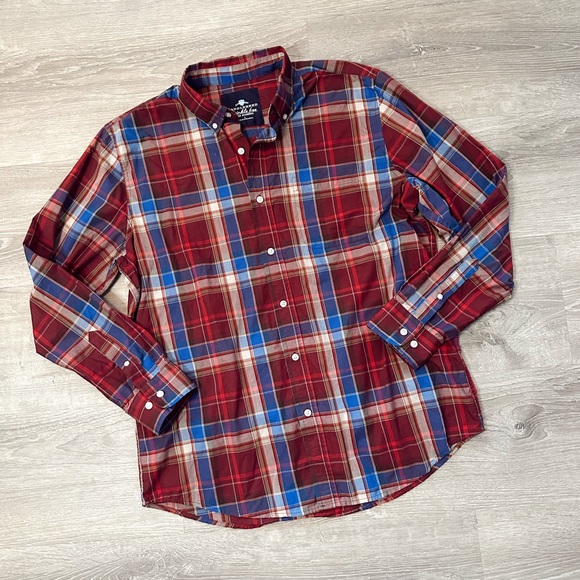 •SADDLEBRED• PLAID BUTTON UP - Picture 1 of 7